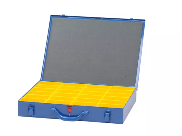 Sorteerbox -HÜNERSDORFF, metaal (330x440x66mm)- 24 vakken, blauw, plaatstaal met poedercoating