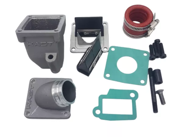 Manifold intake - Manifold intake diafragma -ITALKAST Double Prisma Ø28-30mm- Vespa PX80, PX125, PX150, PX200, Sprint, Rally180 (VSD1T), Rally200 (VSE1T) - AW = Ø34mm (karburator Ø28-30mm - PHBH, VHSH, PWK28, TMX30, Smartcarb 26-28)
