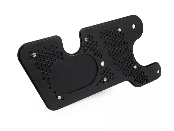 Tapa de escape para basculante motor -JAILBREAK CUSTOMS, acero inoxidable negro - Vespa GTS 125 (ZAPMA3100, ZAPMA3200, ZAPMA3700, ZAPMD3200, ZAPMD3201), Vespa GTS 150 (ZAPMA3200, ZAPMA3100), Vespa GTS Super 125 (ZAPMA3100, ZAPMA3200, ZAPMA3700, ZAPMD3200)