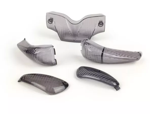 Lentes de intermitente -BGM ORIGINAL juego de 5- Gilera Runner hasta 2005 - Negro