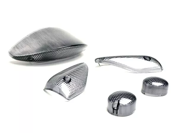Lenti degli indicatori di direzione -BGM ORIGINAL set di 5- MBK Nitro (YQ50/L, 2 tempi), Yamaha Aerox (YQ50/L, 2 tempi) (1999-) - Nero
