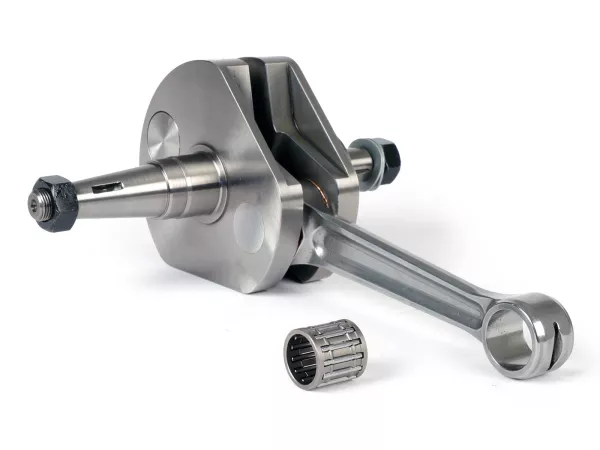 Cigüeñal -KINGWELLE (admisión de diafragma, biela primatist)- 65mm carrera, 128mm biela- Vespa PX - se adapta a Quattrini M232/M244
