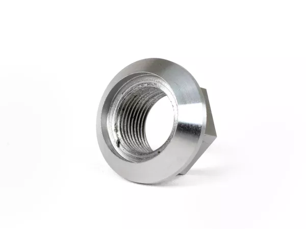Mur tirus untuk gembong kopling M12x1.00 (ulir halus) -KINGWELLE CNC (kekuatan tinggi) - untuk gembong kopling dengan rangka besar gembong poros engkol - Vespa PK, PX, T5, Rally, Cosa