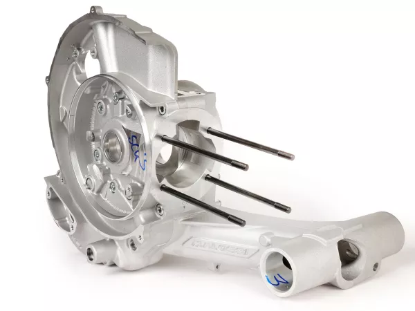 Cárter motor -MALOSSI VR-One, admisión válvula de láminas, cigüeñal dentado para cigüeñal hasta 64mm de carrera- utilizado para Quattrini M1X/M1XL, BGM177, Malossi 187MHR- Vespa PX80, PX125, PX150, LML Star/Stella 125/150 Elestart