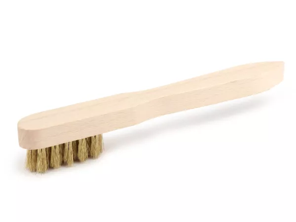 Spark plug brush -LESSMANN- brass corrugated, Ø=0.15mm, rows 3 x 5/6 x 40mm