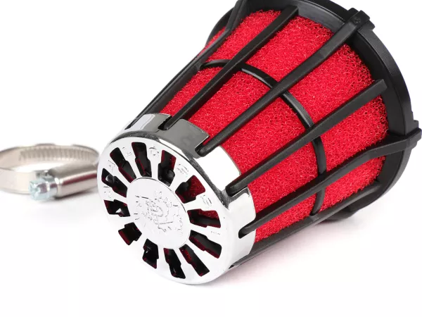 Air filter -MALOSSI E5- 0°, CS= 32x1,25 - red-black, PHBG 15-21