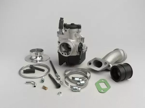 Carburator kit -MALOSSI 2-stud, 25mm Dellorto PHBL, rotary valve- Vespa V50, PV, ET3