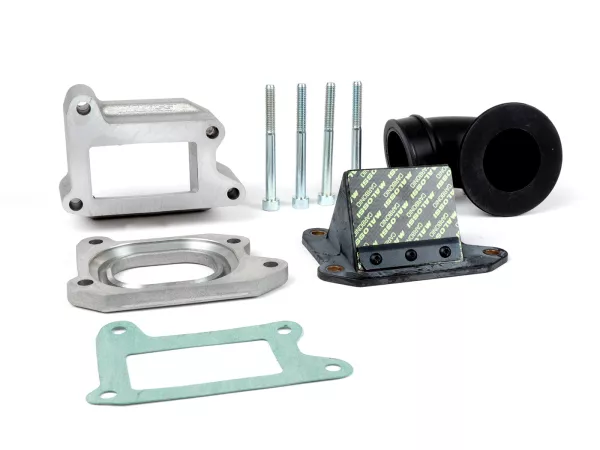 Manifold intake lengkap untuk rumah mesin -MALOSSI VR-One, intake katup buluh- Vespa PX