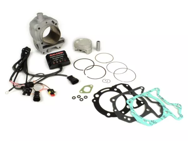 Cilinder -MALOSSI 218 ccm Ø=75,5mm, EURO 3 (-2016)- Quasar 125cc 4T LC i.e., Vespa GTS Super (Sport) 125 i.e., Aprilia SR Max 125 i.e., Gilera Nexus 125 i.e., Piaggio Beverly 125 i.e., MP3 Yourban 4V i.e. - zonder cilinderkop - incl. Forcemaster 2 injecto