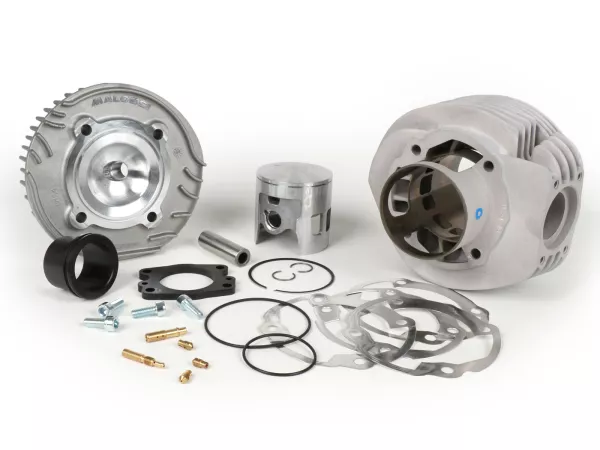 Cylinder -MALOSSI MHR alloy 177 cc 3 Ports, 57mm stroke, double exhaust port- Vespa P125-150