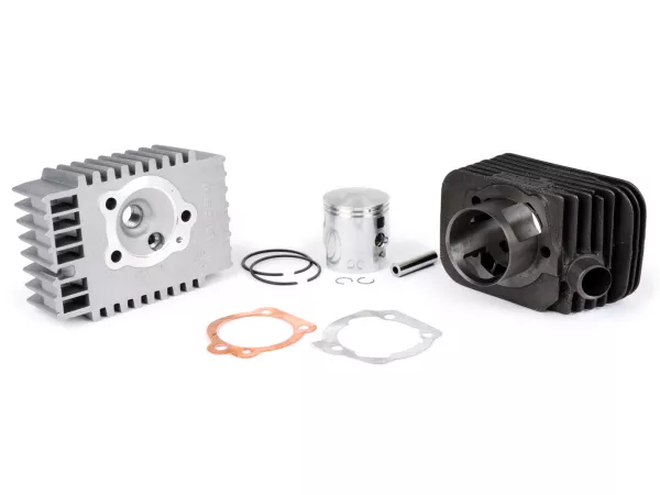 Cilindro -MALOSSI 73 ccm Sport Ø46,5mm- Piaggio Bravo, Boss, Grillo, SI, Superbravo (bulón del pistón = Ø 10mm) - la carcasa del motor debe ser spindled a cabo