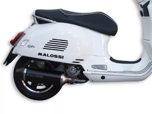 Avgasrör -MALOSSI RX, Black Edition- Vespa Sei Giorni, GTS, GTS Super, GTS Super Sport, Super Tech, GTS Touring, GTS HPE 300cc i.e. (2017-)