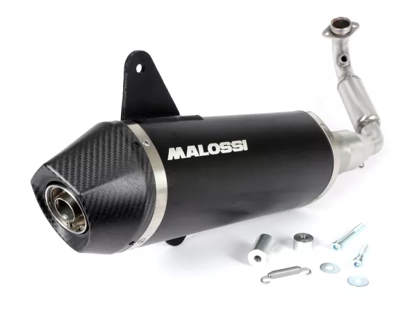 Knalpot -MALOSSI RX homologasi, Edisi Hitam- Vespa Sei Giorni, GTS, GTS Super, GTS Super Sport, Super Tech, GTS Touring, GTS HPE 300cc yaitu (2021-) Euro5