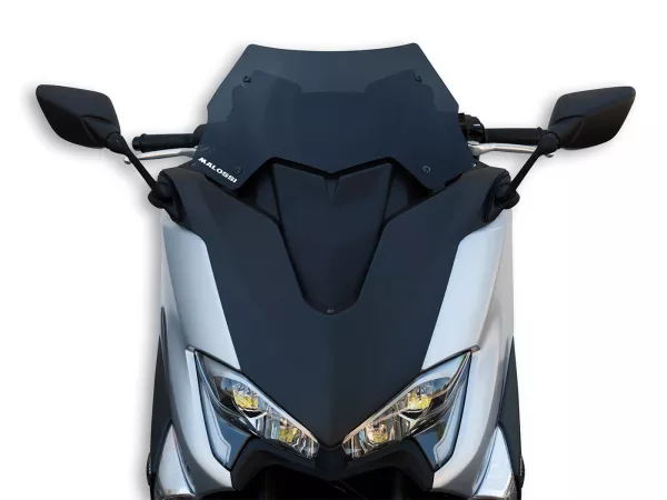 Windscreen -MALOSSI- 450x280mm, Sport Screen, smoke grey dark- Yamaha T Max 530-560