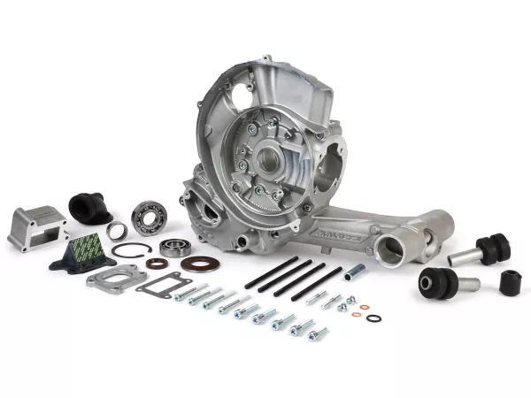 Cárter motor -MALOSSI VR-One, admisión por válvula de láminas- Vespa PX80, PX125, PX150, LML Star/Stella 125/150 Elestart