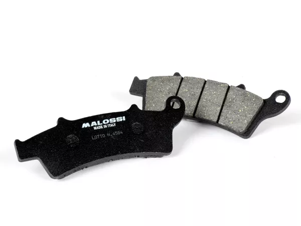 Brake pads -MALOSSI- Sport - homologiert - 117,5x40,1mm - APRILIA Atlantic 125-300, Scarabeo 125, PIAGGIO Beverly 350, MALAGUTI Madison 250, KYMCO Grand Dink 125, People 125-300, Super Dink 125-300, X-Town 125, DT X360