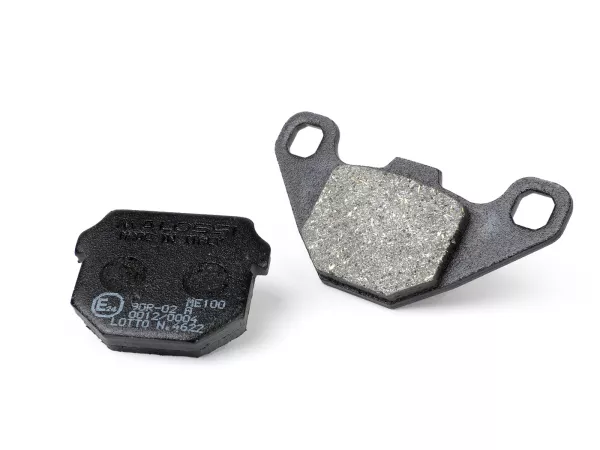 Brake pads -MALOSSI- Sport - homologated - 47,4x37/84,9x42,4mm - PIAGGIO NRG, Liberty, PEUGEOT Speedfight, Elyseo, Buxy, Vivacity, CPI Hussar, Popcorn, TGB Bullet, Hook, Hawk, Tapo, KEEWAY F-Act, Flash, Hurricane