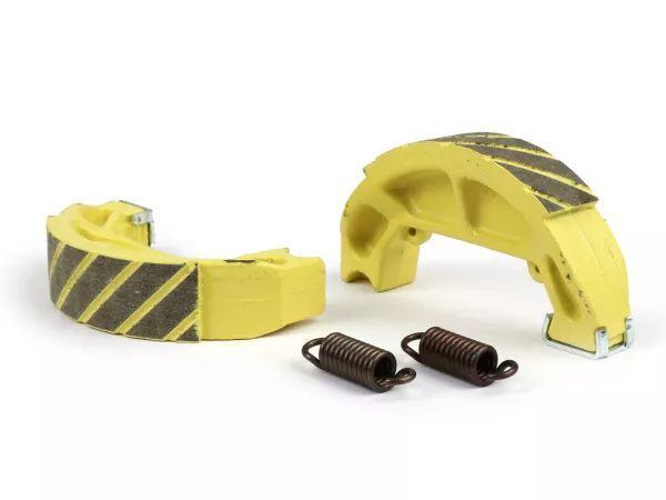 Brake shoes BRAKE POWER -MALOSSI- Ø=100x20mm, with slot in the anchor pin- PIAGGIO TPH 50, NRG MC2 50, NRG 50, NTT 50, Sfera 50 RST, Sfera 80, Zip 50, GILERA Storm 50, Easy Moving 50