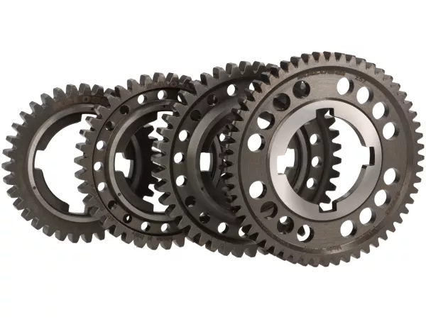 Set di ingranaggi -MALOSSI ORIGINAL- Vespa PX Lusso (1984-) 125-150-200cc - 57, 42, 38 e 35 denti