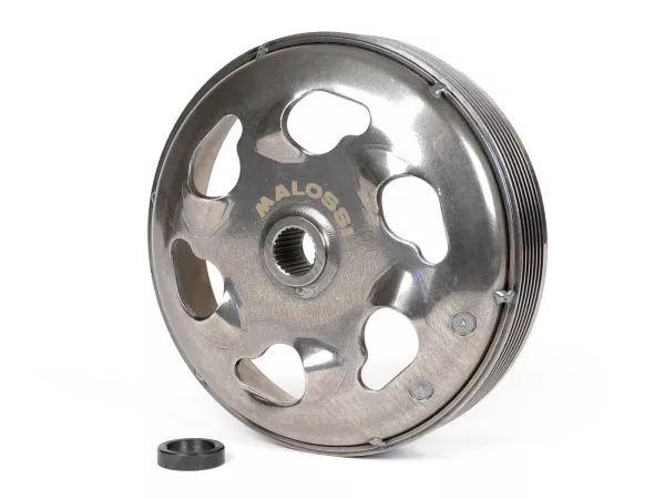 Koppelingsklok -MALOSSI- Maxi koppelingsklok Ø 160mm - 1674 gr. - PIAGGIO 400-500cc, APRILIA 400-500cc, GILERA 500, PEUGEOT 400-500cc, MALAGUTI 500cc, BMW 400cc