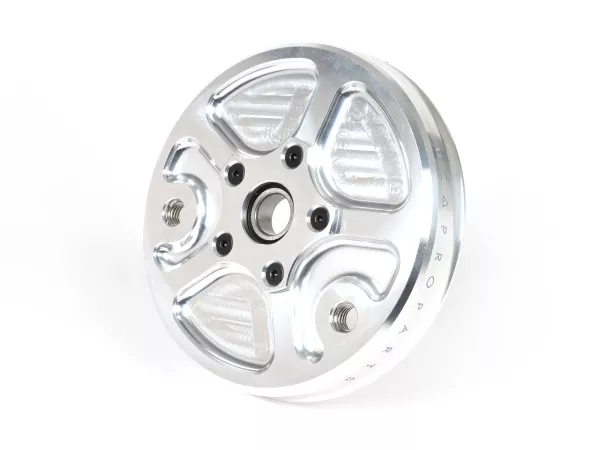 Lagerplaat achterwiel -MCRWK- Piaggio Boxer 1 en Boxer 2 CNC aluminium natuur