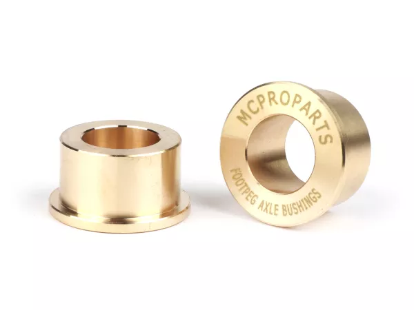 Bussen set -MC PROPARTS- pedaal krukas Piaggio, Bravo, Si, SuperBravo, Boxer messing CNC gefreesd
