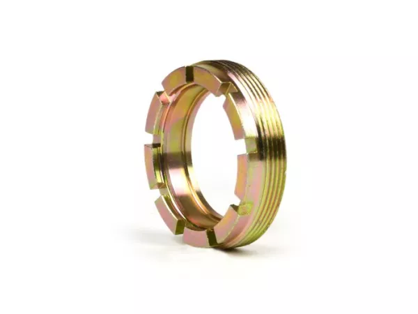 Écrou crénelé pour roulement roue arrière -VESPA Ø int.=40mm, Ø ext.=54mm, dents=9- Vespa GS160 (VSB1T, VSB2T), SS180 (VSC1T)