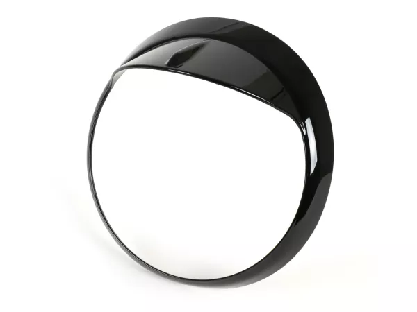 Anillo embellecedor de faro con pantalla -MOTO NOSTRA (-2018)- Vespa GT, GTL, GTS 125-300, GTS 125-300 Super - negro brillante