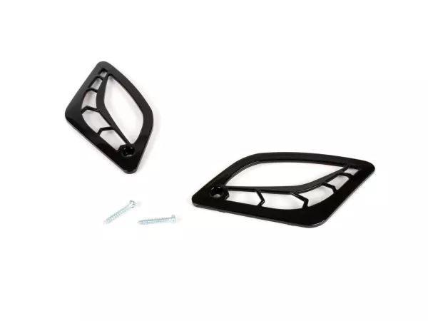 Paire grilles clignotants -MOTO NOSTRA- Vespa GT, GTL, GTV, GTS 125-300 - arrière - noir briliant