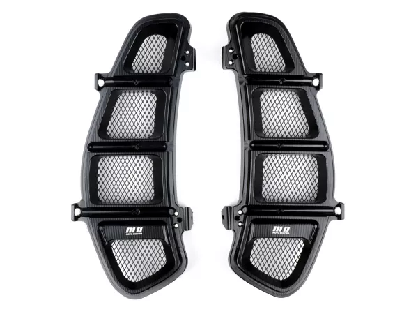 Bagageruimte rooster - ventilatieroosterset -MOTO NOSTRA, CNC, glanzend zwart- Vespa GT 250 (ZAPM45102), Vespa GT L 125 (ZAPM31100, ZAPM31101), Vespa GT L 200 (ZAPM31200), Vespa GTS 125 (ZAPM31300, ZAPMA3100, ZAPMA3200), Vespa GTS 150 (ZAPMA3200, ZAPMA310