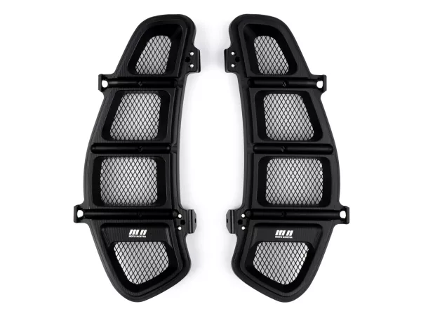 Bagageruimte rooster - Ventilatieroosterset -MOTO NOSTRA, CNC, mat zwart- Vespa GT 250 (ZAPM45102), Vespa GT L 125 (ZAPM31100, ZAPM31101), Vespa GT L 200 (ZAPM31200), Vespa GTS 125 (ZAPM31300, ZAPMA3100, ZAPMA3200), Vespa GTS 150 (ZAPMA3200, ZAPMA3100), V