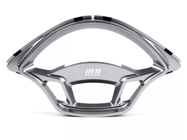 Speedo cover -MOTO NOSTRA, CNC, grey- Vespa GTS 125 (ZAPMA3100, ZAPMA3200, ZAPMA3700), Vespa GTS 150 (ZAPMA3200, ZAPMA3100), Vespa GTS 250 (ZAPM45100), Vespa GTS 300 (ZAPM45200, ZAPM45202, ZAPMA3300), Vespa GTS HPE 300 (ZAPMA3600, ZAPMD310), Vespa GTS Sup