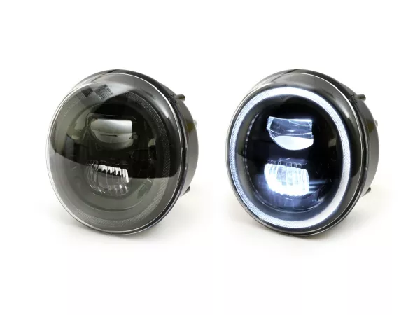 Koplamp -MOTO NOSTRA- LED HighPower - GTS d.w.z. Super 125-300 - (-2018, ook geschikt voor GT, GTS, GTL) - zwarte reflector