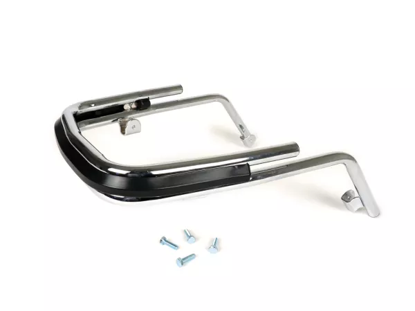 Voorbumper -MOTO NOSTRA- Vespa PX80, PX125, PX150, PX200, LML Star, Stella - chroom