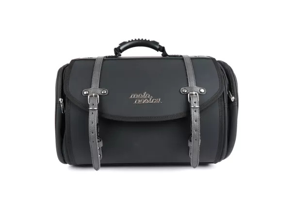 Koffer - Tas (groot) voor bagagedrager (alternatief voor topkoffer) -MOTO NOSTRA Classic 'PU' 480x300x270mm- geschikt voor o.a. Vespa, Lambretta, GTS, GTV, LX/LXV, ET4, S50-150, Sprint, Primavera - 35 liter - zwart