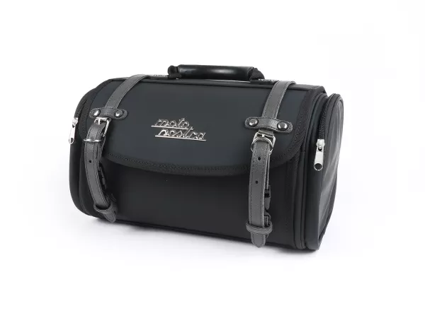 Koffer - Tas (klein) voor bagagedrager (alternatief voor topkoffer) -MOTO NOSTRA Classic 'PU' 330x190x180mm- geschikt voor o.a. Vespa, Lambretta, GTS 125-300, GTV, LX/LXV, ET4, S50-150, Sprint, Primavera - 10 liter - zwart