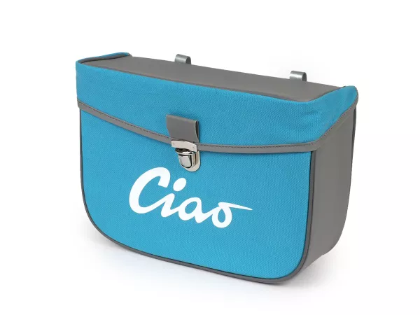 Zadeltas -MOTO NOSTRA- Ciao Turquoise Grijs