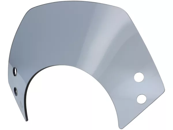Flyscreen without  bracket -MOTO NOSTRA, w=300mm, h=105mm- Vespa GT, GTL, GTS, GTS Super 125-300cc (-2022) - smoke grey