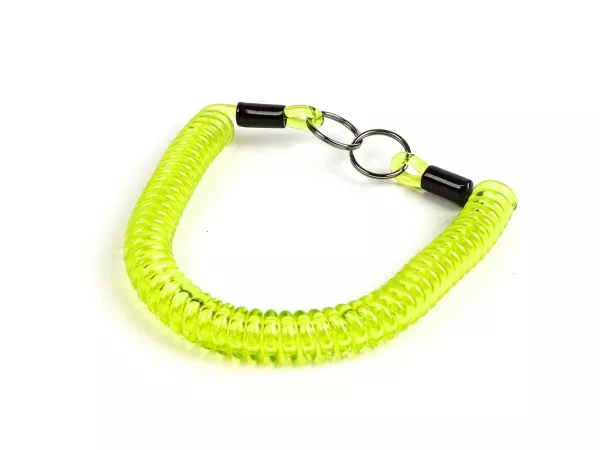 Key ring -MOTO NOSTRA Spiral- length 300mm - z.B. für Vespa Klassik (Verbindung zwischen Zündschloß im Lenkerdeckel und/oder Lenk-/Gepäckfachschloß bei PX alt, Rally, Sprint, ET3, Motovespa etc.) green