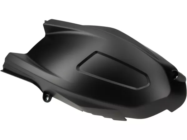 Outer engine cover -MOTO NOSTRA, black mat- Vespa GTS HPE 300 (ZAPMA3600), Vespa GTS Super HPE 300 (ZAPMA360, ZAPMD3100, ZAPMD3101, ZAPMD3102), Vespa GTV HPE 300 (ZAPMA3602, ZAPMA362)