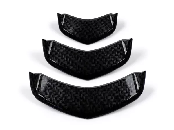 Horn grill insert, chevron set -MOTO NOSTRA, carbon style- Vespa GTS125/300 (2019-2022), GTS Super (iGet/HPE), GTS Supersport (iGet/HPE), GTS Touring (iGet/HPE), GTS SuperTech (iGet/HPE), GTS Yacht Club, GTS SuperNotte