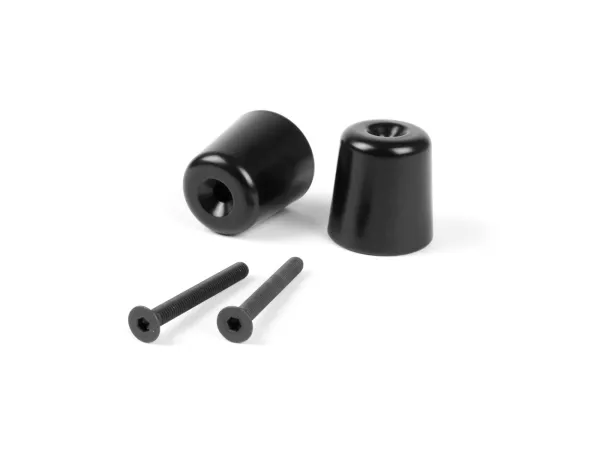 Pair of handlebar end weights, antivibration -MOTO NOSTRA- Vespa GT/GTL 125-200, GTS 125-300, GTV 125-300, Aprilia Scarabeo 400/500, SR Max 125-300, Gilera GP 800, Nexus 125-500, Piaggio Beverly 125-500, Piaggio X10 125, X8 400 - 282g - matt black