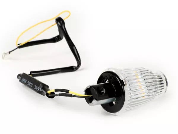 Indicador -MOTO NOSTRA indicador de manillar LED (E-mark), 6 voltios- Vespa V50, 50SR, 50 Sprinter, 90SS, 90 Racer, PV125, ET3, Sprint150, Rally180/200 - blanco