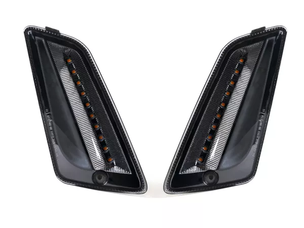 Knipperlichtenset voorzijde -MOTO NOSTRA (2014-2022) dynamisch LED-looplicht, dagrijlicht (E-markering)- Vespa GT, GTL, GTV, GTS 125-300, HPE, Supertech (2019-2022) - gerookt