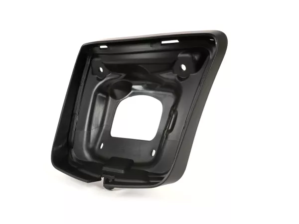 Achterlichtframe -MOTO NOSTRA, mat zwart- Vespa GTS 125 (ZAPMA3100, ZAPMA3200), Vespa GTS 150 (ZAPMA3200, ZAPMA3100), Vespa GTS 250 (ZAPM45100), Vespa GTS 300 (ZAPM45200, ZAPM45202, ZAPMA3300), Vespa GTS Super 125 (ZAPM45300, ZAPMA3100, ZAPMA3200, ZAPM4