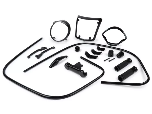 Styling kit -Moto Nostra Black Collection glanzend zwart - Vespa GTS300 HPE (2019-2022), Vespa GTS 125 IGET (2019-2022)