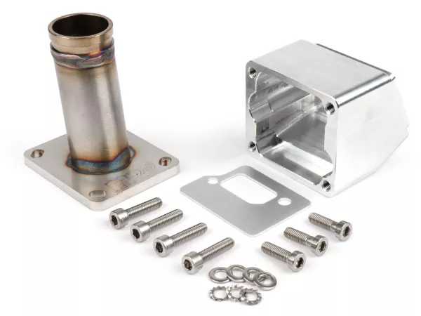 Intake manifold - Intake manifold diafragma -MRP untuk diafragma RD350 dan karburator Ø30mm - Vespa V50, PV125, ET3, PK S, PK XL, PK XL2. ETS - AW = 35mm - cocok untuk casing mesin Smallframe 2 dan 3 lubang
