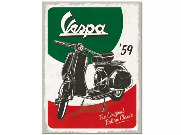 Magnet -Nostalgisk konst- Vespa, den italienska klassikern - 6x8cm