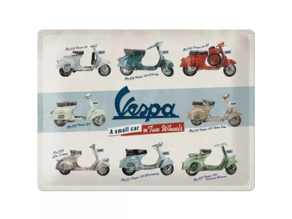 Cartel publicitario -Nostalgic Art- Vespa - Modelo Carta, 30x40cm