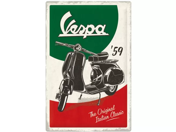 Advertising sign -Nostalgic Art- Vespa, The Italian Classic, 40x60cm